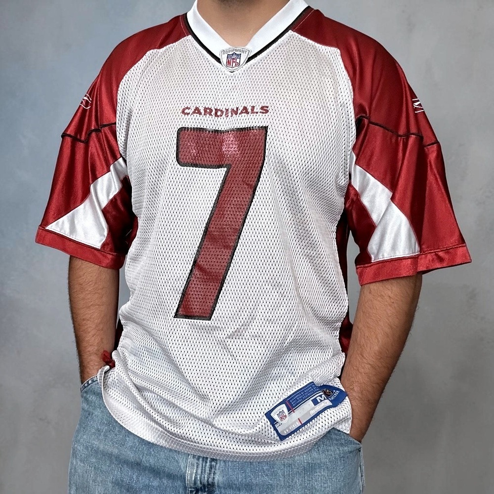 Reebok Arizona Cardinals Matt Leinart #7 NFL Jersey White Red Mens Size Medium